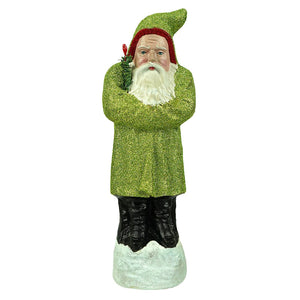 Traditional Large Shimmering Lime Green Belsnickle