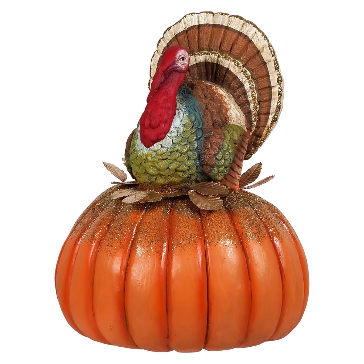 Traditional Turkey On Pumpkin - Thanksgiving