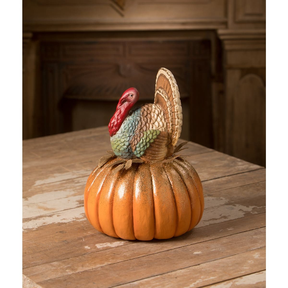 Traditional Turkey On Pumpkin