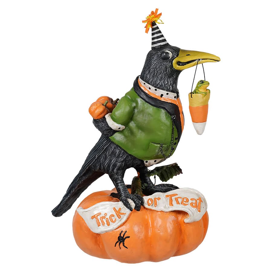 Tricky Crow On Pumpkin