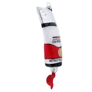 Tube Of Red Oil Paints Ornament