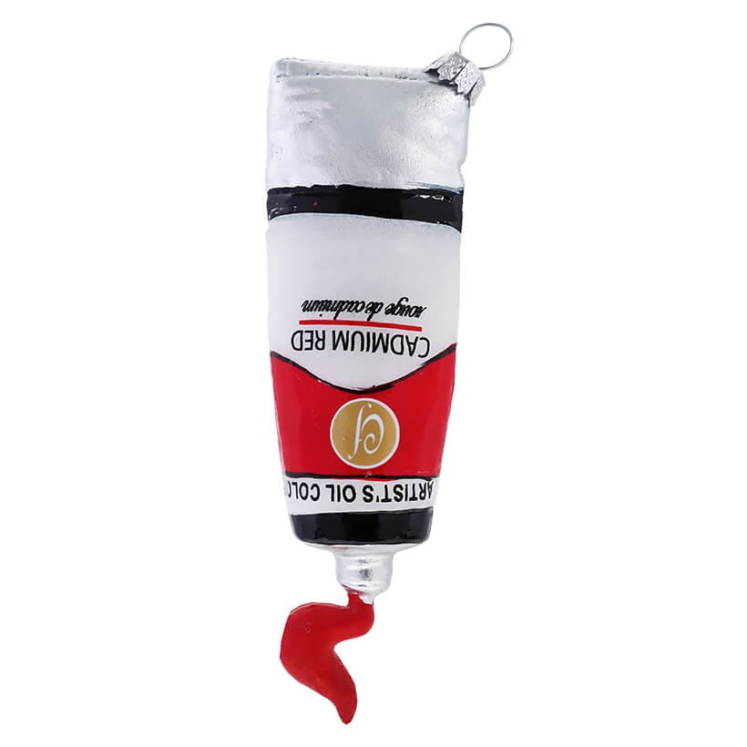 Tube Of Red Oil Paints Ornament