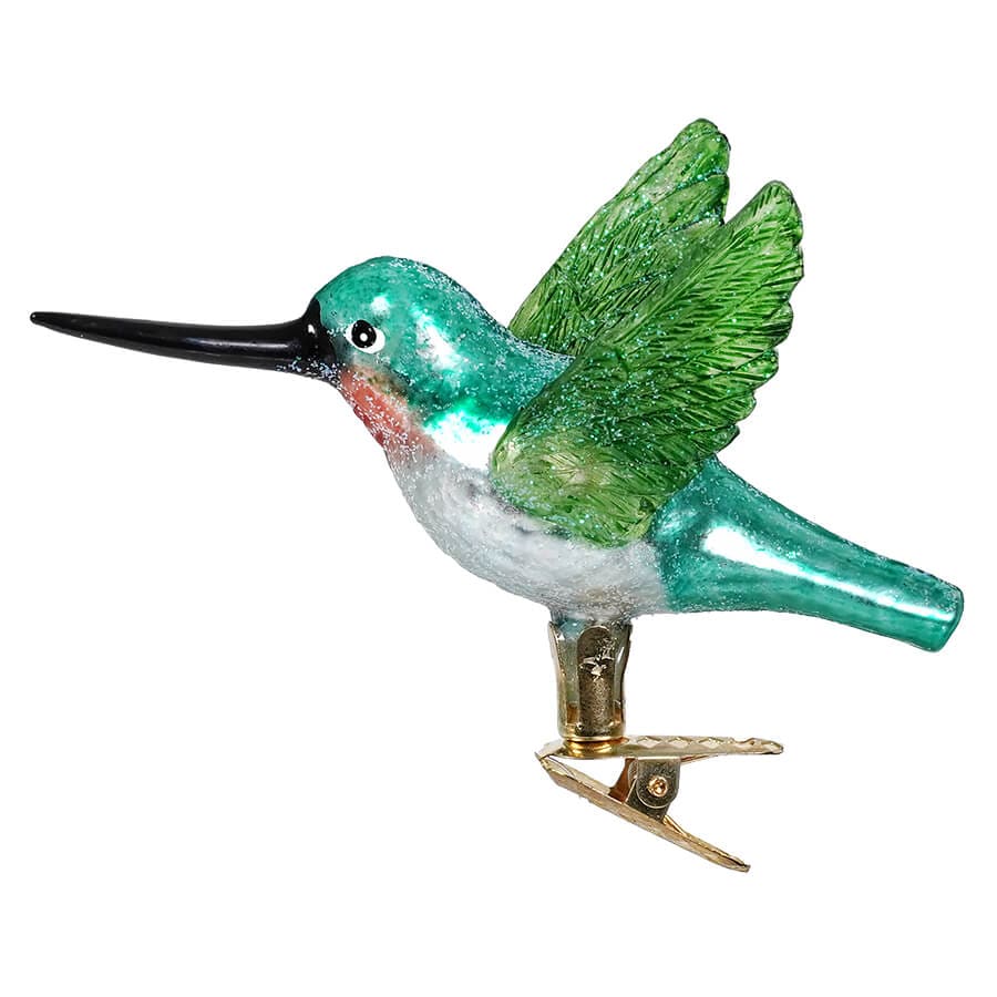 Turquoise Clip-On Hummingbird Ornament - Ornaments