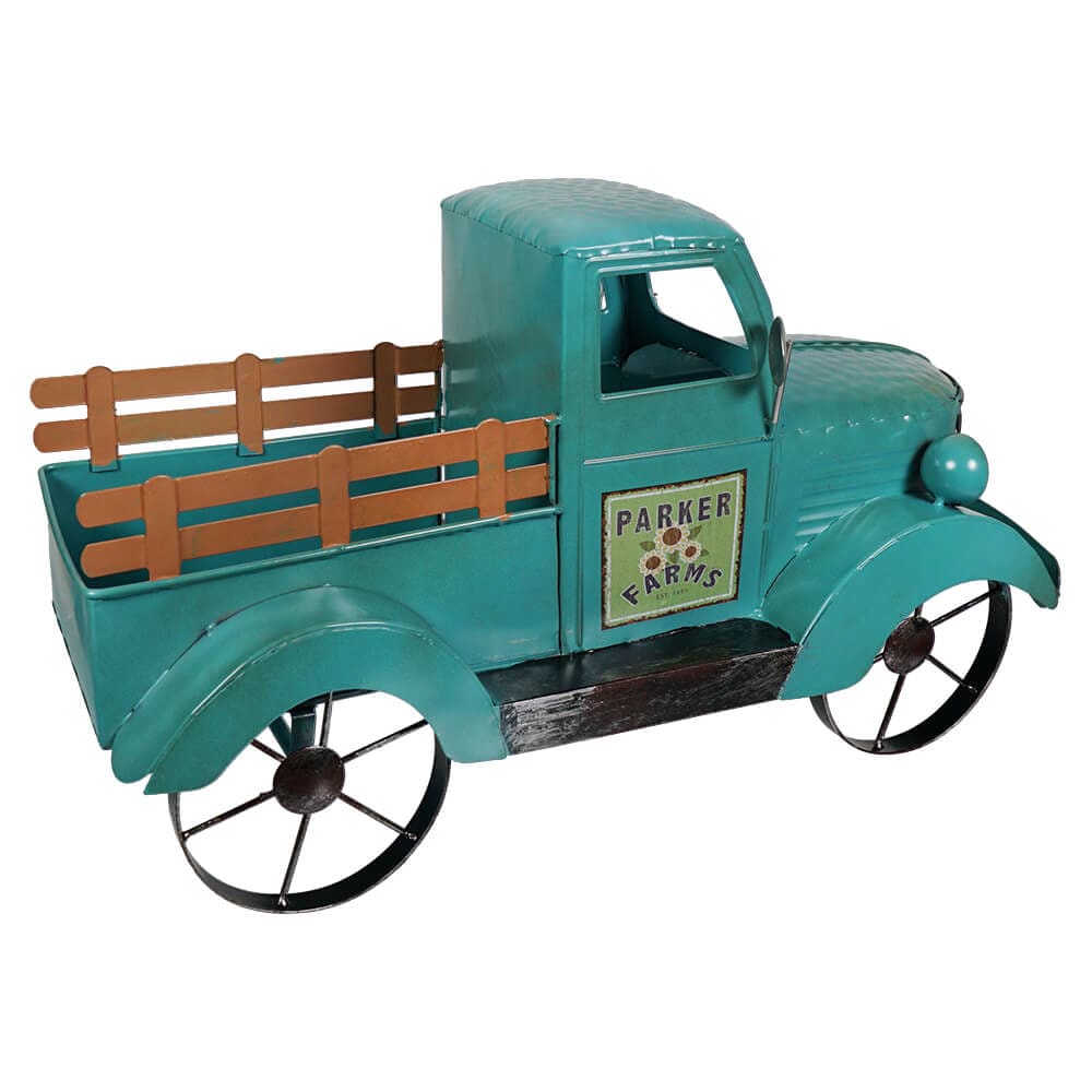 Turquoise Metal Antique Truck