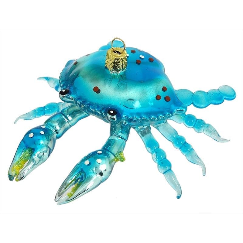 Turquoise Seaside Crab Ornament