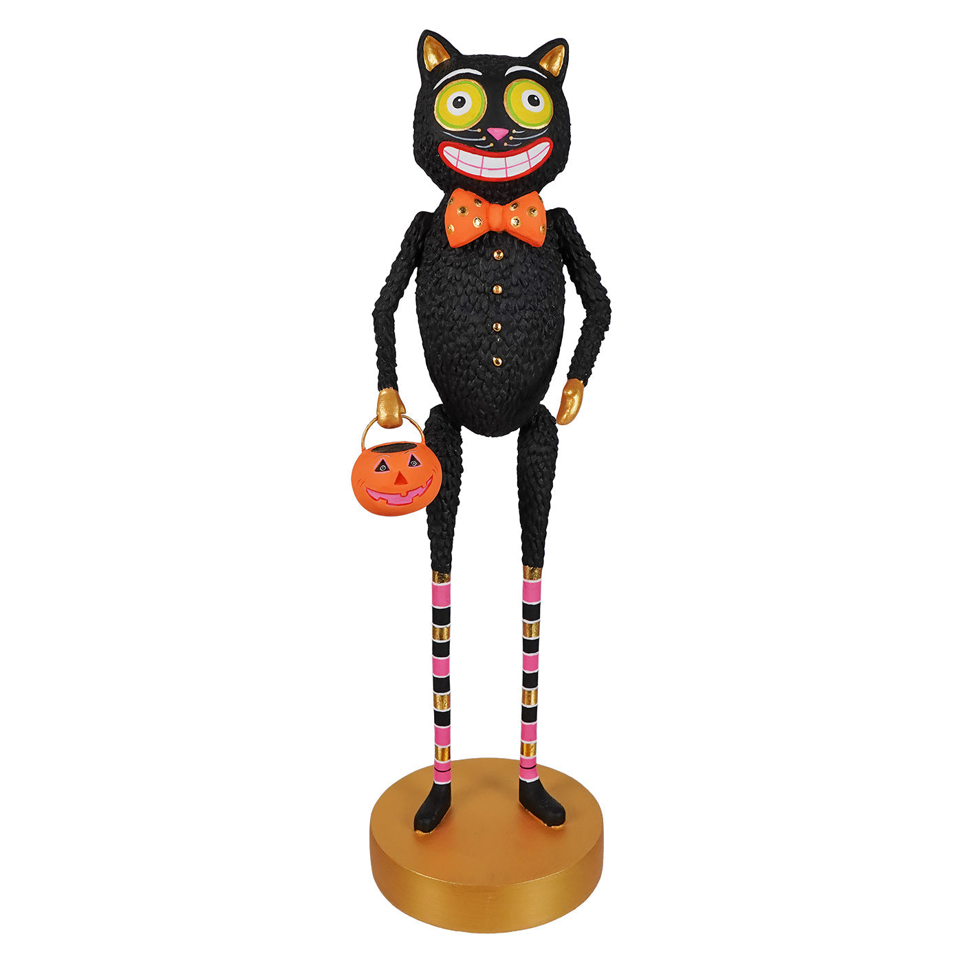 Whimsical black kook black cat halloween kook black tabletop figurine perfect for spooky halloween cats decor