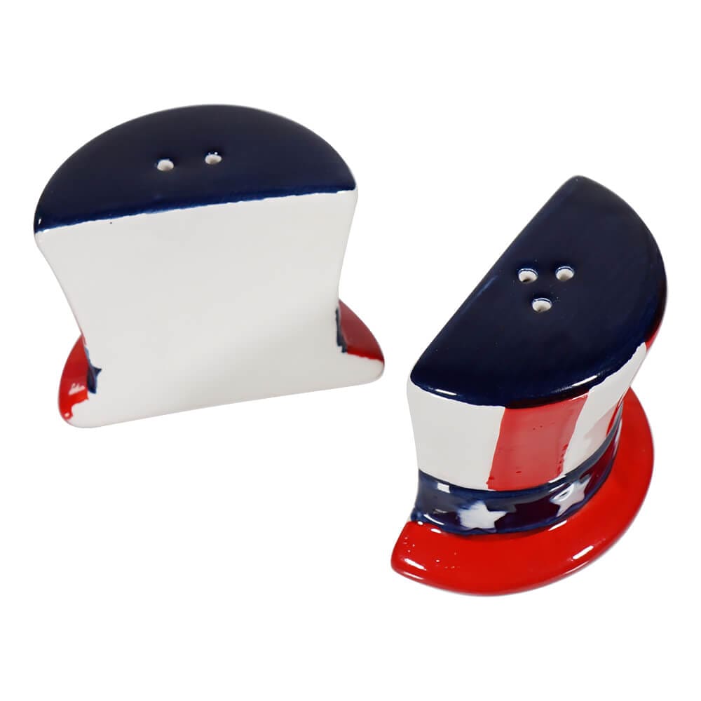 Uncle Sam Hat Salt & Pepper Shakers Set/2