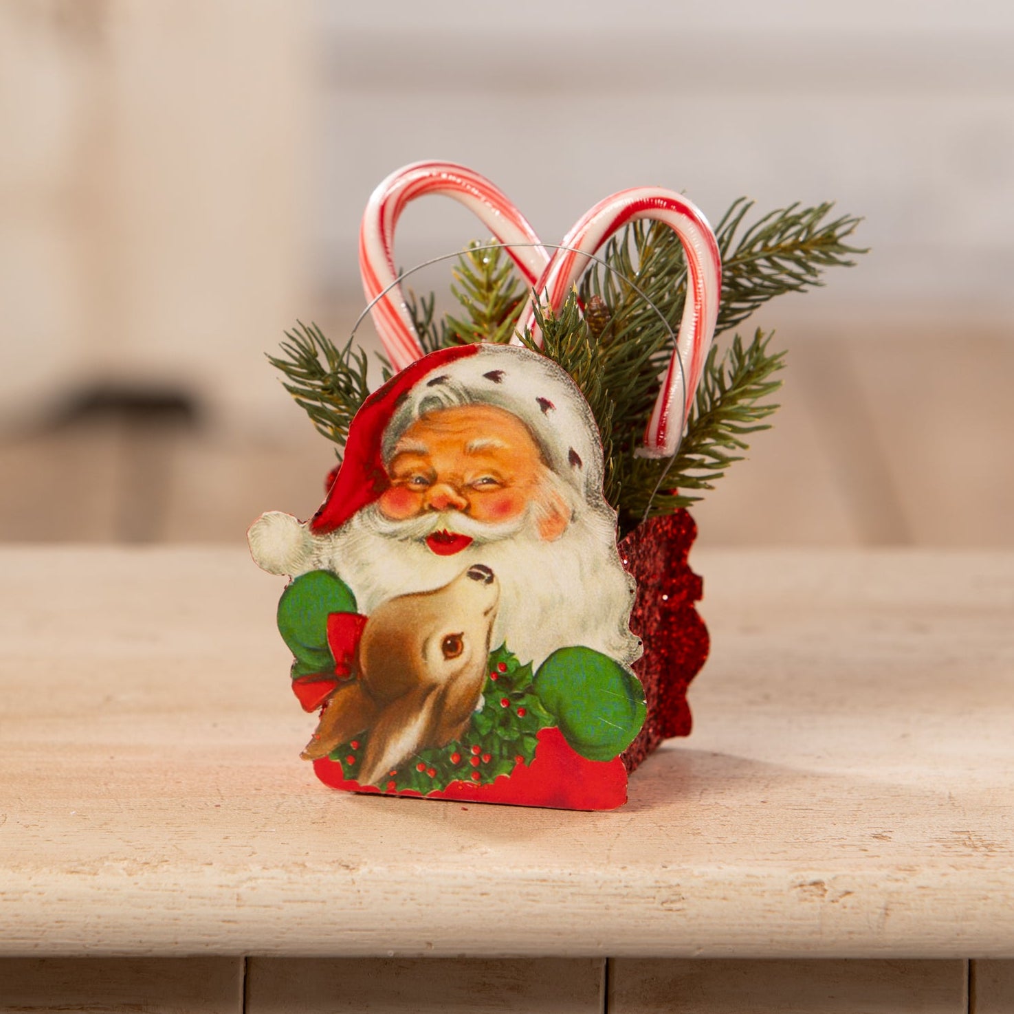 Tin Santa Bucket Small