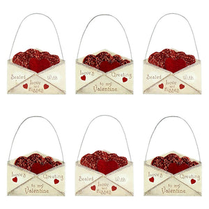 Valentine Envelope Ornaments Set/6