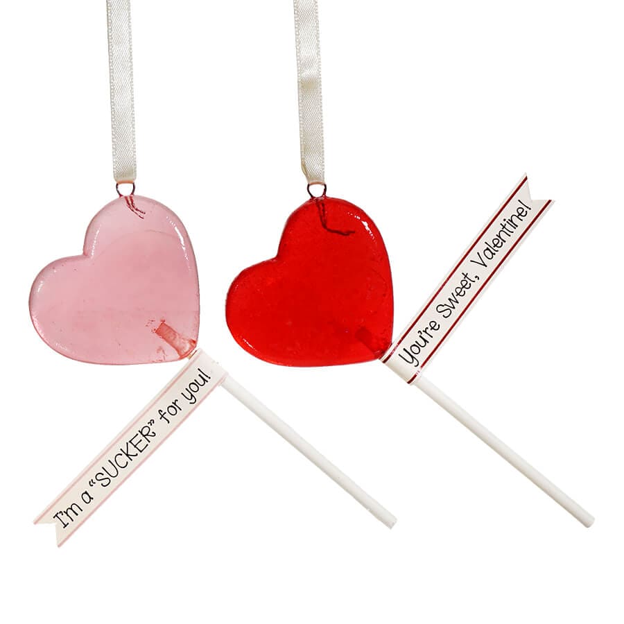 Valentine Lollipop Ornaments Set/2