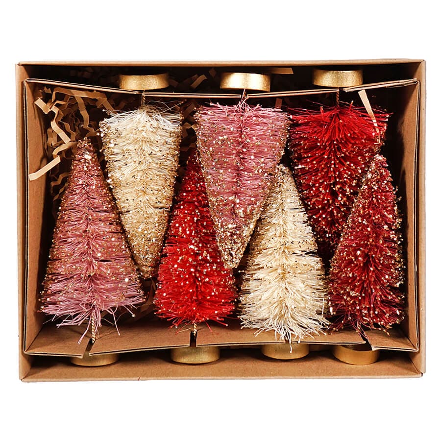 Valentine Mini Bottle Brush Trees Set/7