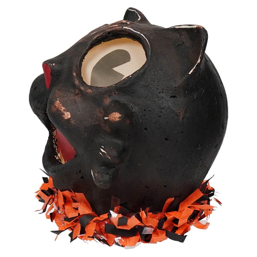 Vintage Howling Black Cat Lantern