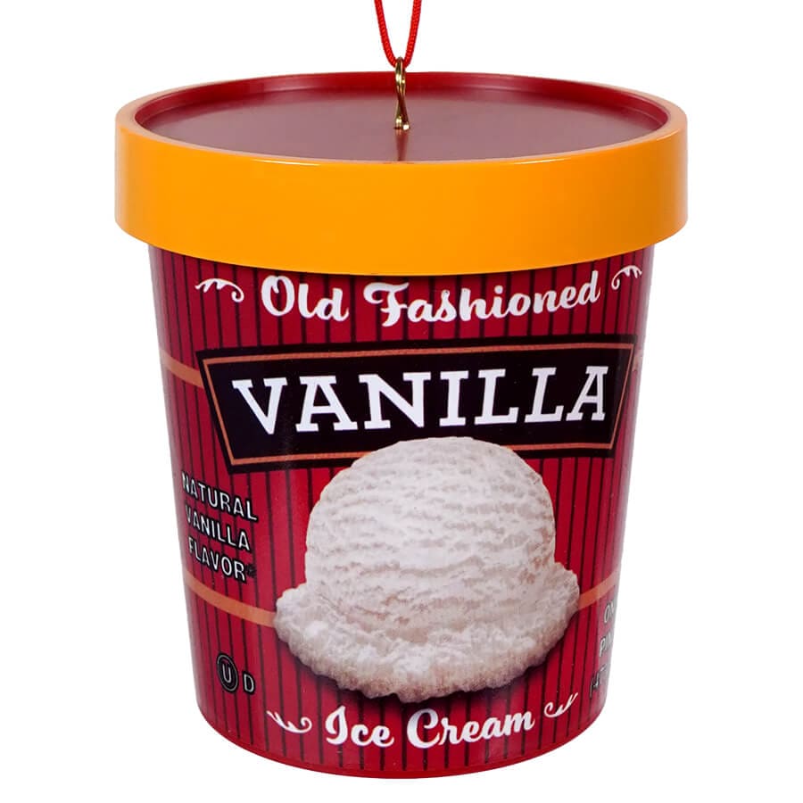 Vanilla Ice Cream Pint Ornament - Ornaments