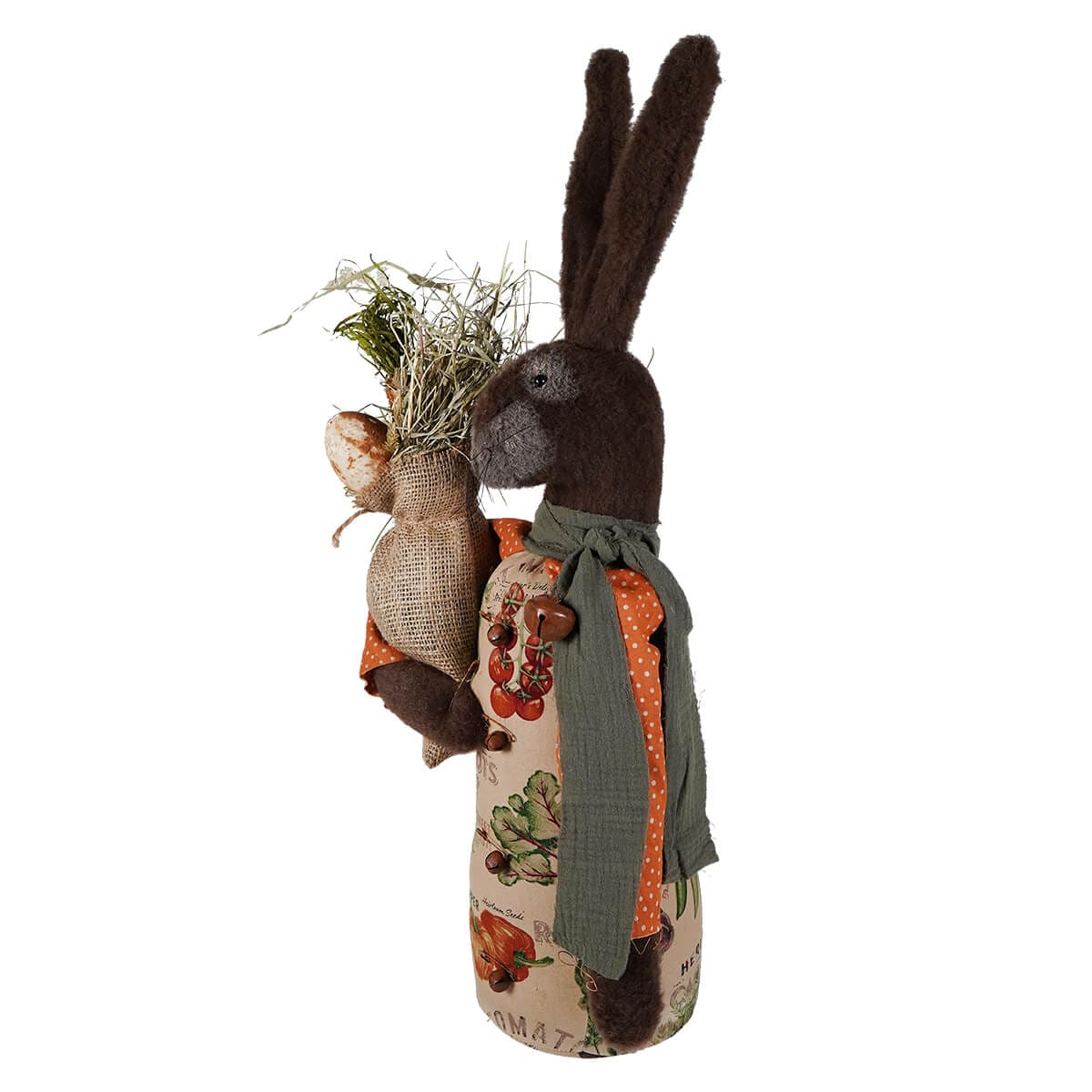 Veggie Brown Bunny Holding Sack Of Goods - Easter