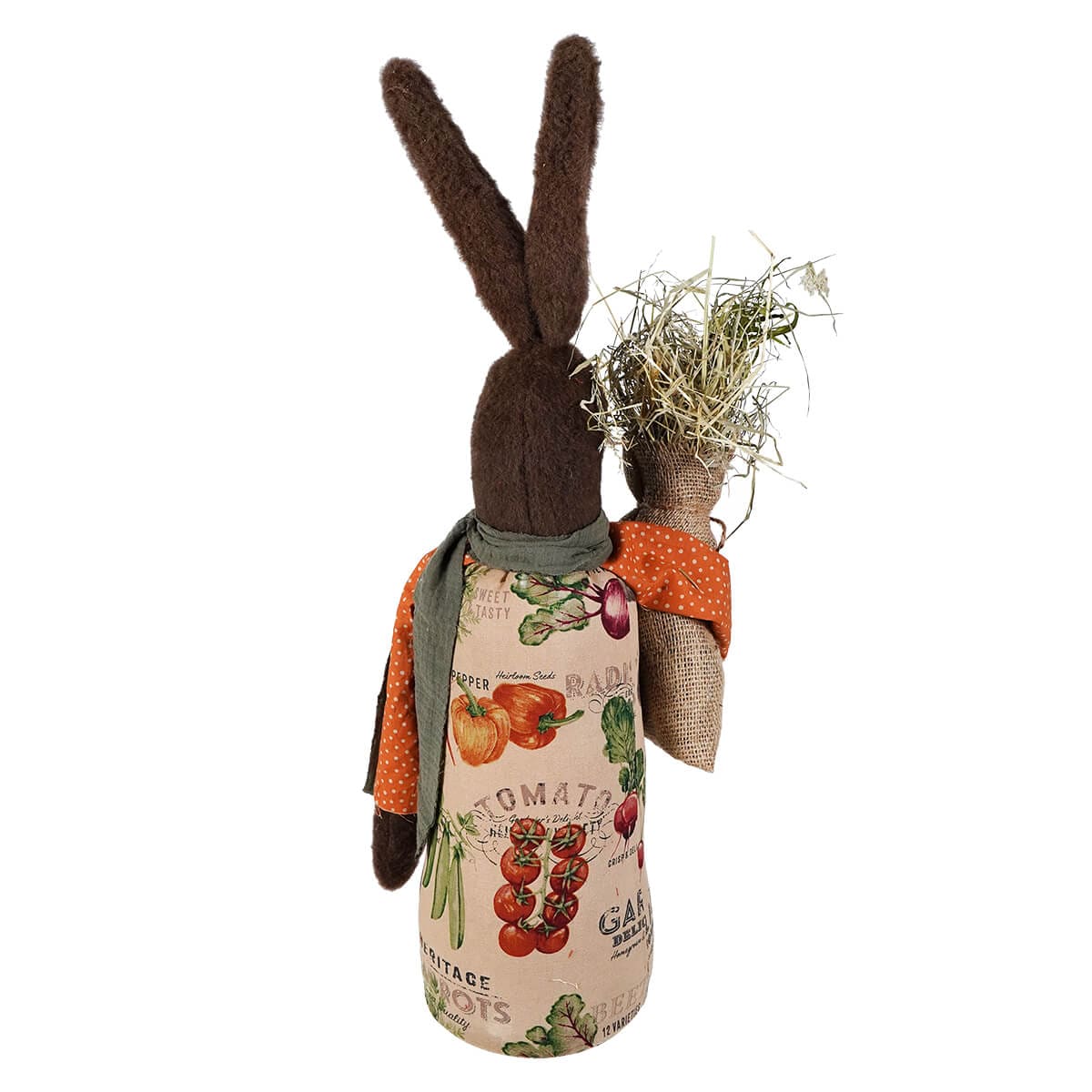 Veggie Brown Bunny Holding Sack Of Goods - Easter