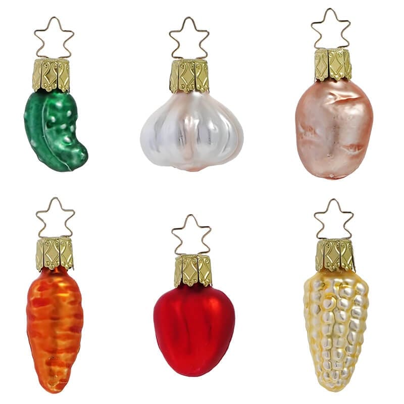 Veggie Platter Ornaments Set/6