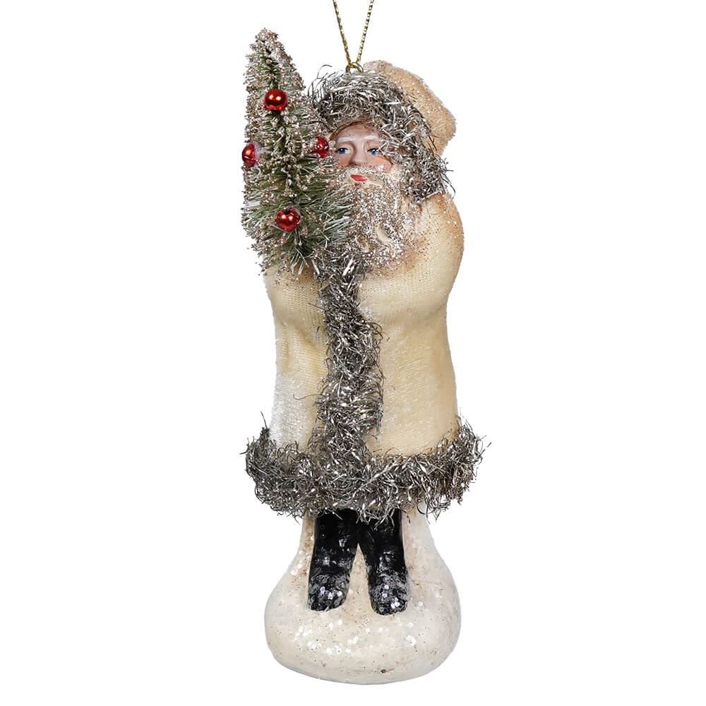 Velvet Beige Belsnickle Ornament - Ornaments