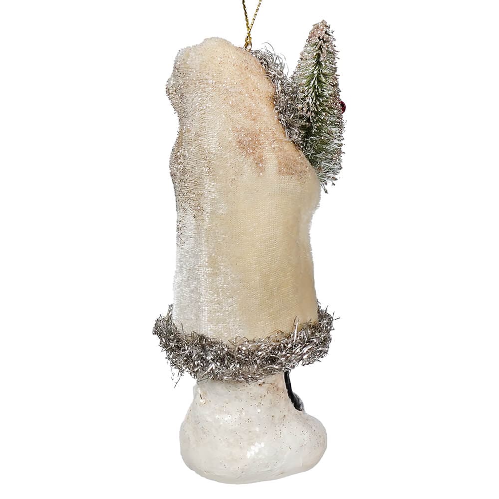 Velvet Beige Belsnickle Ornament - Ornaments