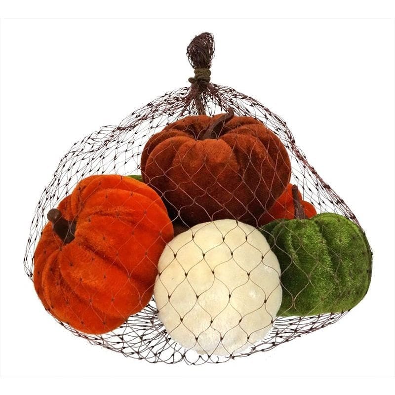 Velveteen Pumpkins in a Bag Set/7