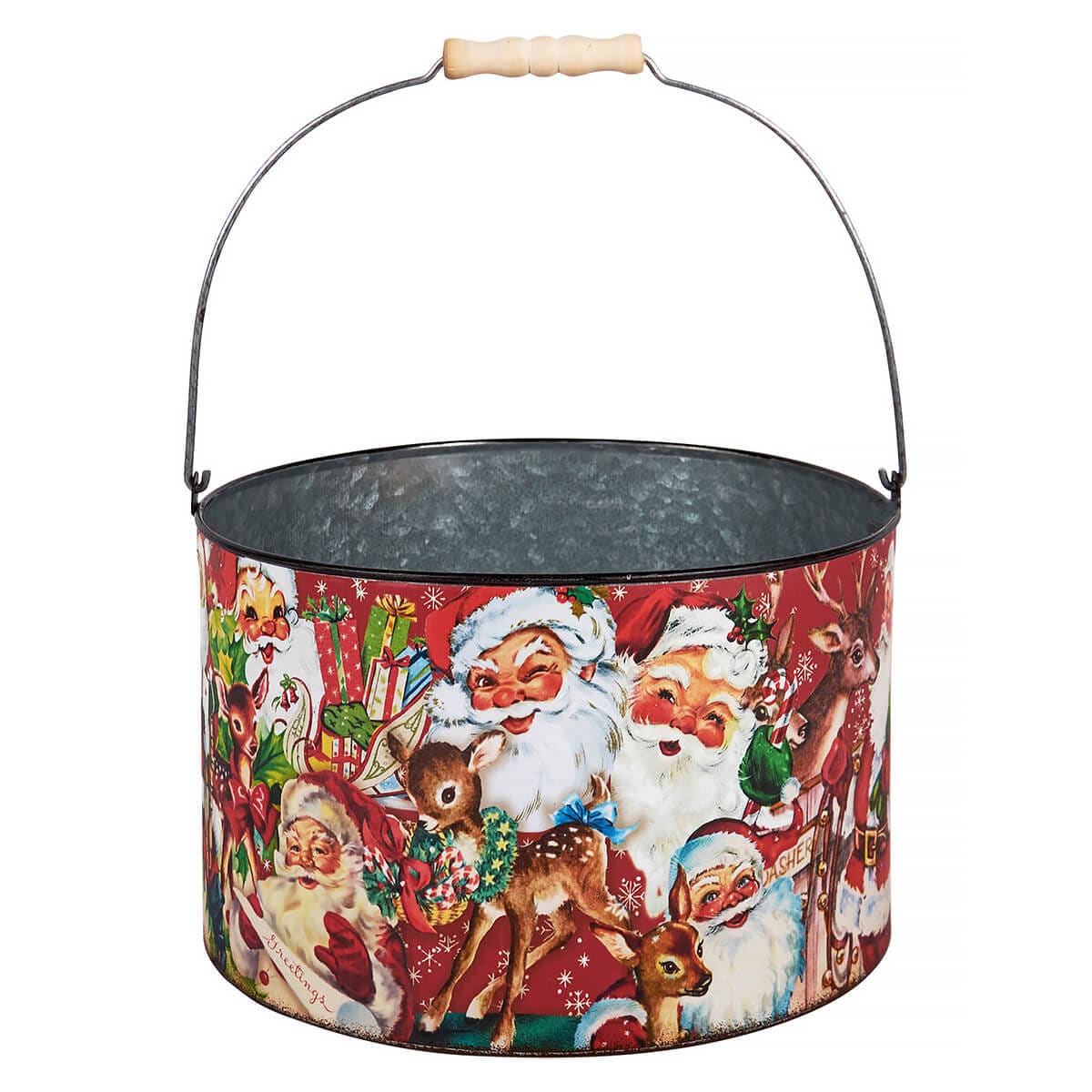 Vintage Christmas Buckets Set/2 - Christmas