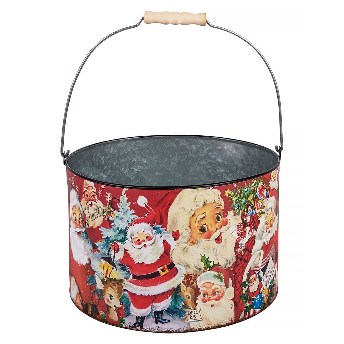 Vintage Christmas Buckets Set/2 - Christmas