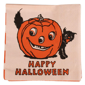 Vintage Halloween Beverage Napkins Set/20 - Halloween