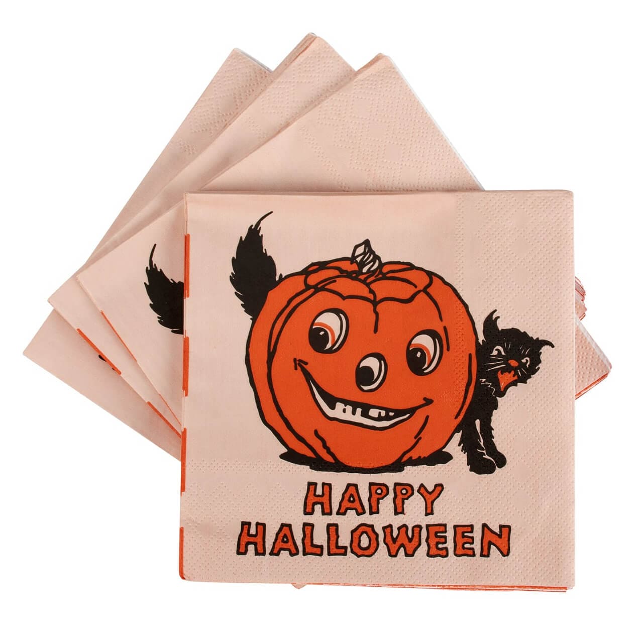 Vintage Halloween Beverage Napkins Set/20 - Halloween