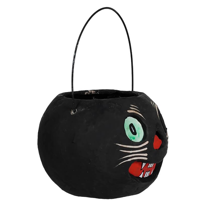 Vintage Halloween Cat Bucket