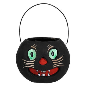 Vintage Halloween Cat Bucket
