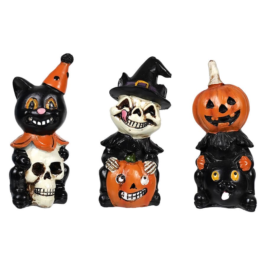 Vintage Halloween Character Figures Set/3 - Halloween