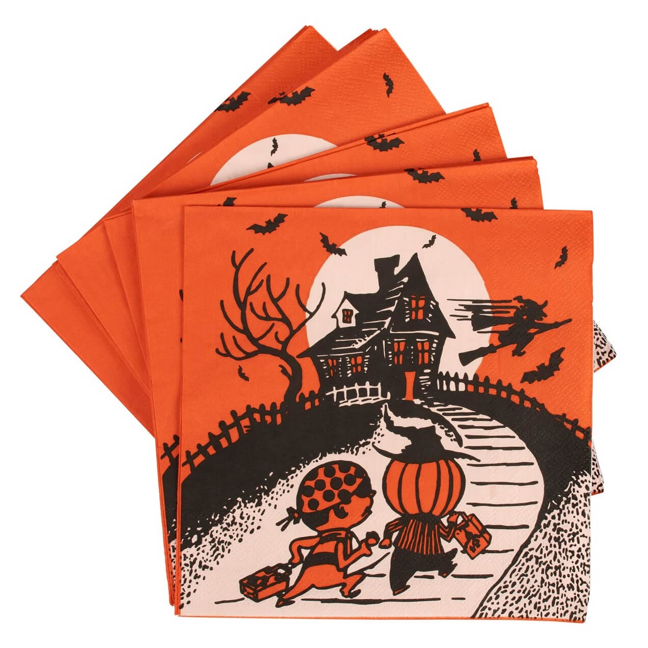 Vintage Halloween Dinner Napkins Set/20 - Halloween