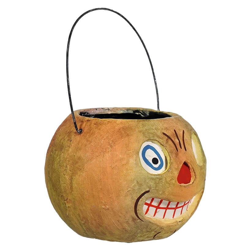 Vintage Halloween Wild-Eyed Grinning Bucket