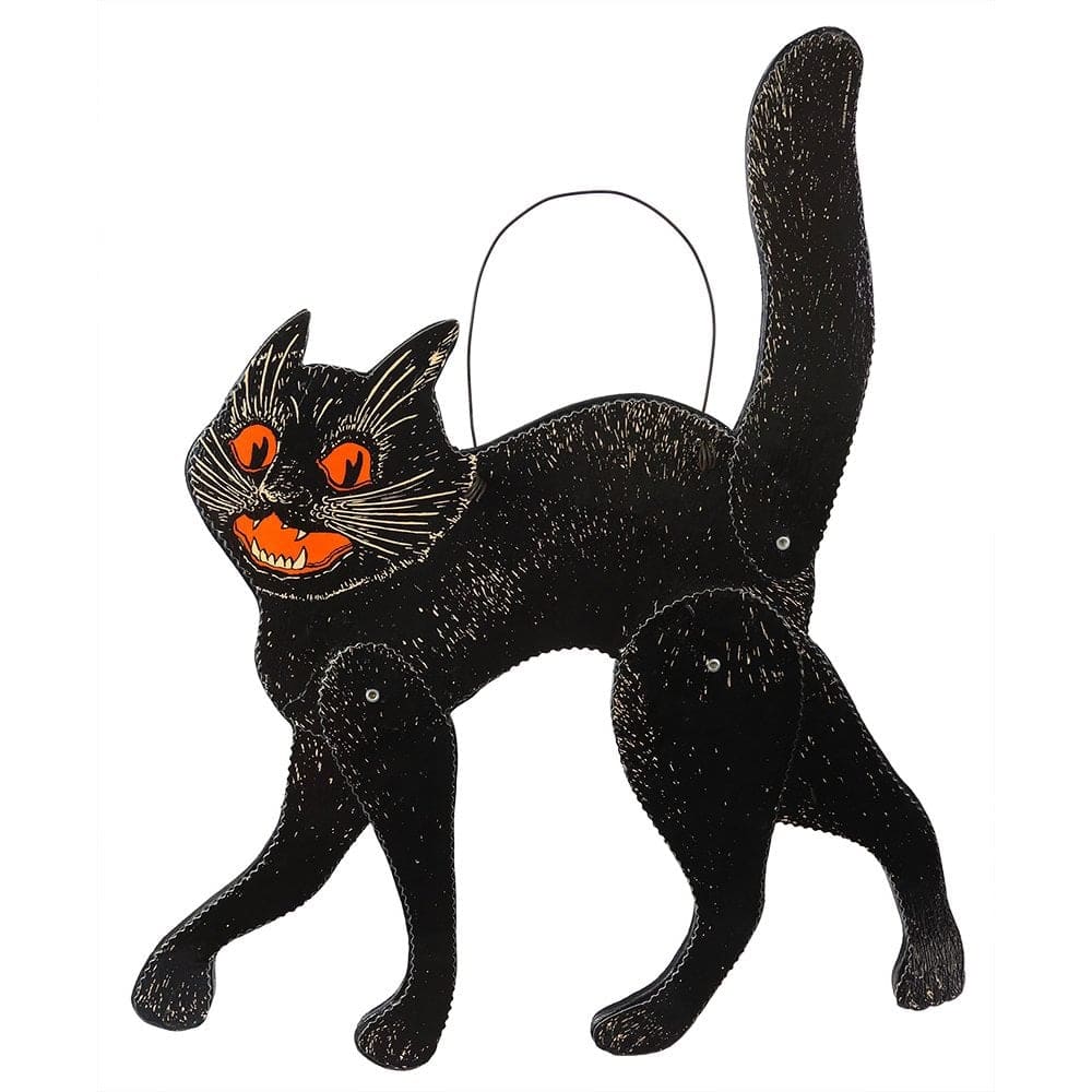 Vintage Orange Eyed Scaredy Cat Hanger