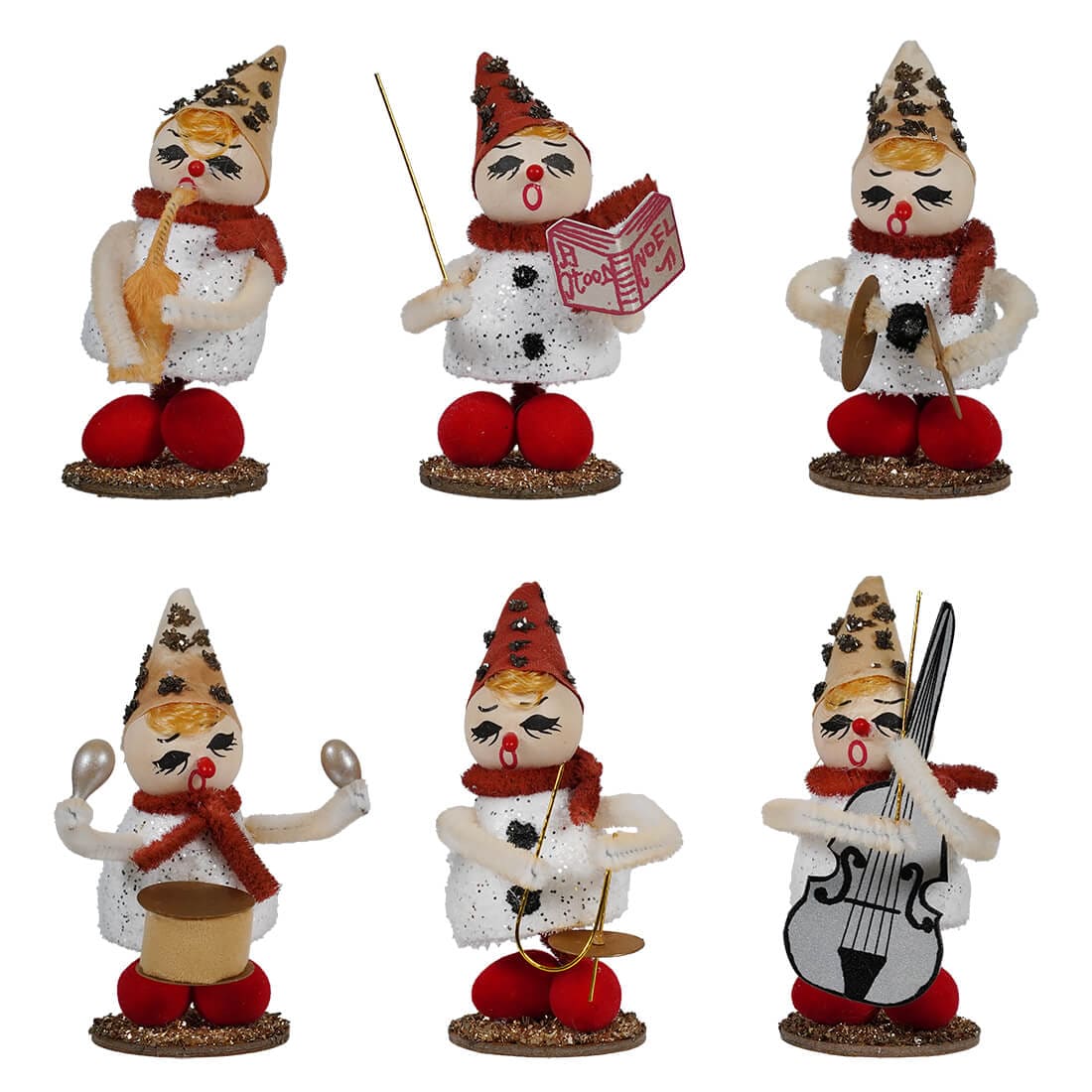 Vintage Reproduction Marching Band Set/6 - Christmas