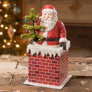 Vintage Santa in Chimney