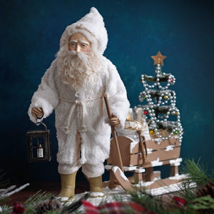 Vintage Santa Pulling Sled - Christmas