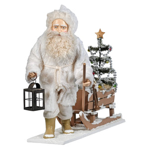 Vintage Santa Pulling Sled - Christmas