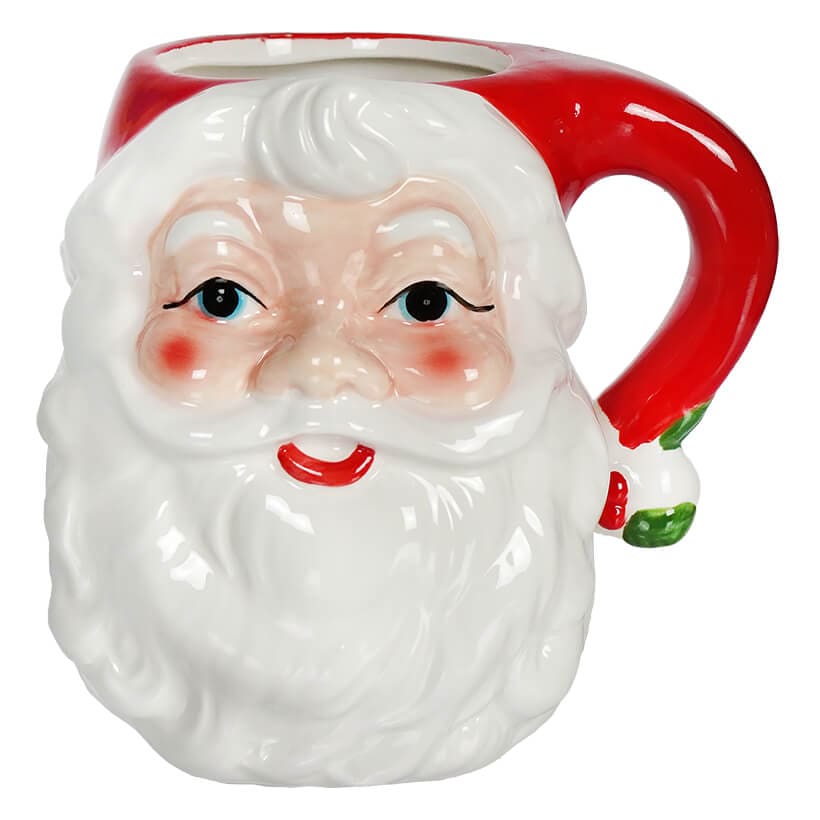 Vintage Santa Shaped Mug