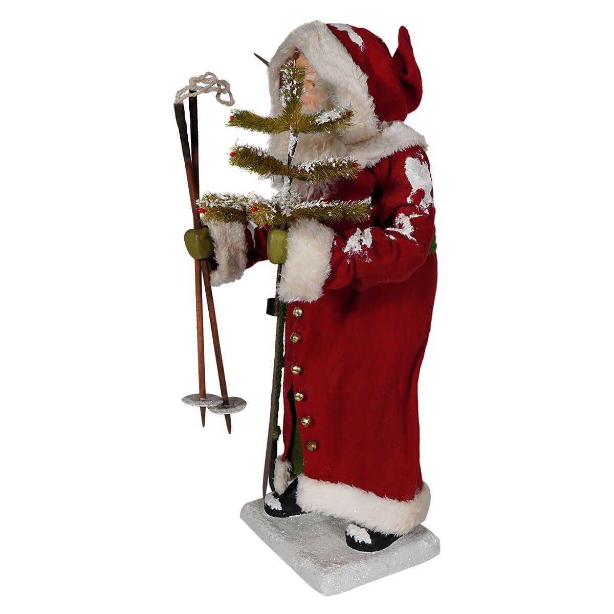 Vintage Santa with Skis