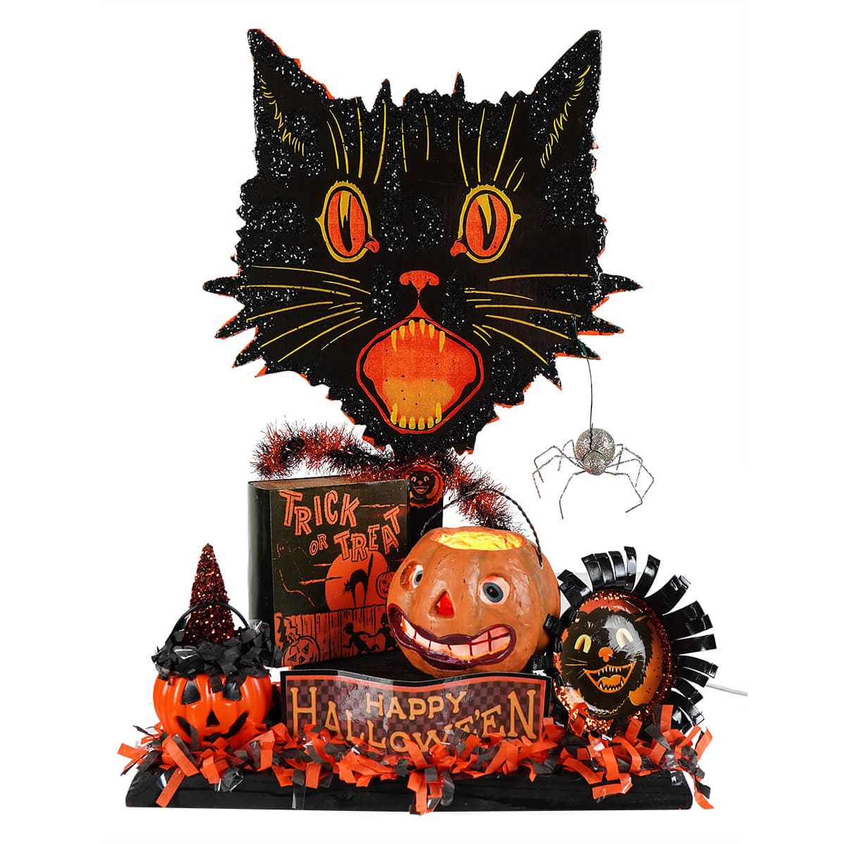 Vintage Scaredy Cat Display - Halloween