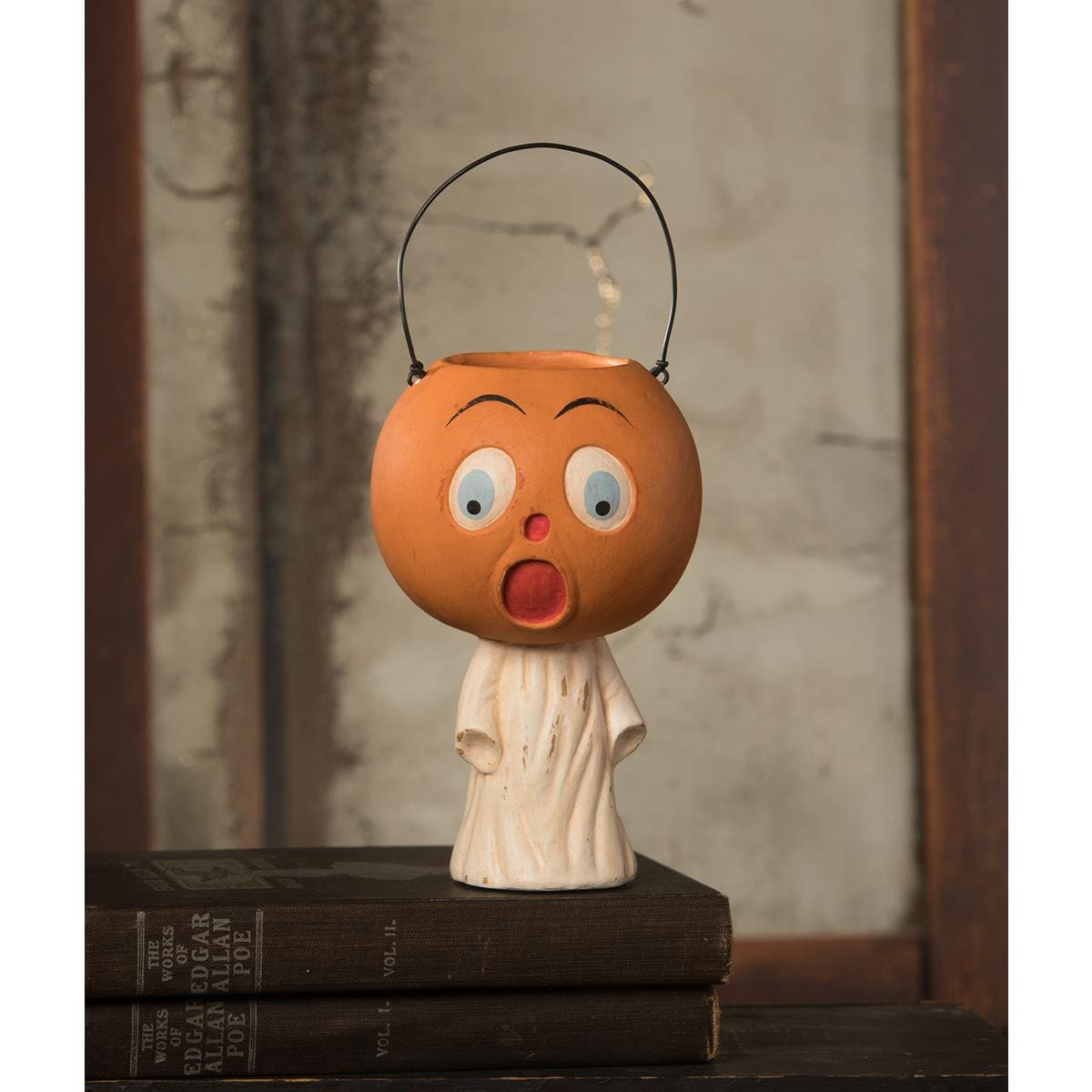 Vintage Scaredy Pumpkin Head Ghost - Halloween