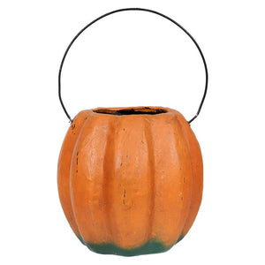 Vintage Scary Mini Pumpkin Bucket