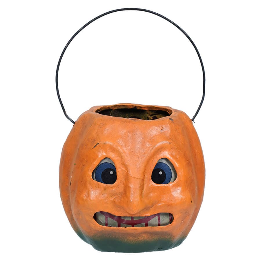 Vintage Scary Mini Pumpkin Bucket