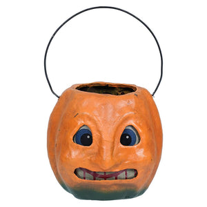 Vintage Scary Mini Pumpkin Bucket