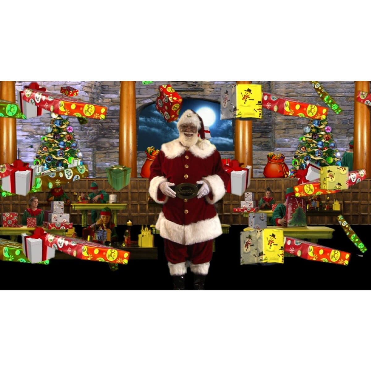 Virtual Black Santa Projection DVD or USB