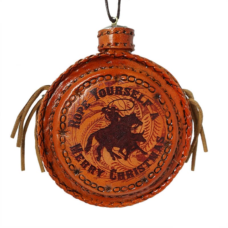 Western Lasso Canteen Ornament