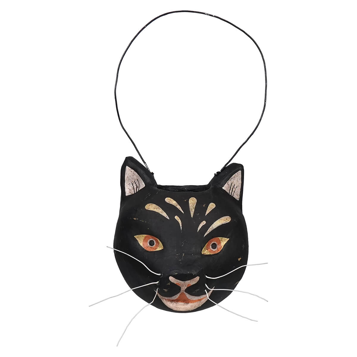 Whiskered Black Cat Bucket - Halloween