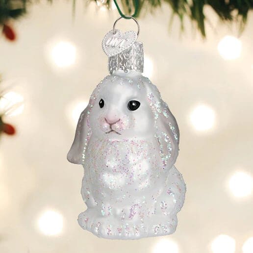 White Baby Bunny Ornament