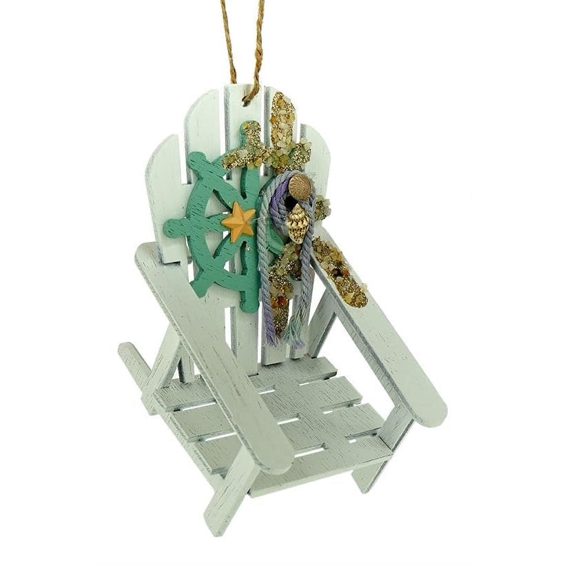 White Beachy Chair Ornament