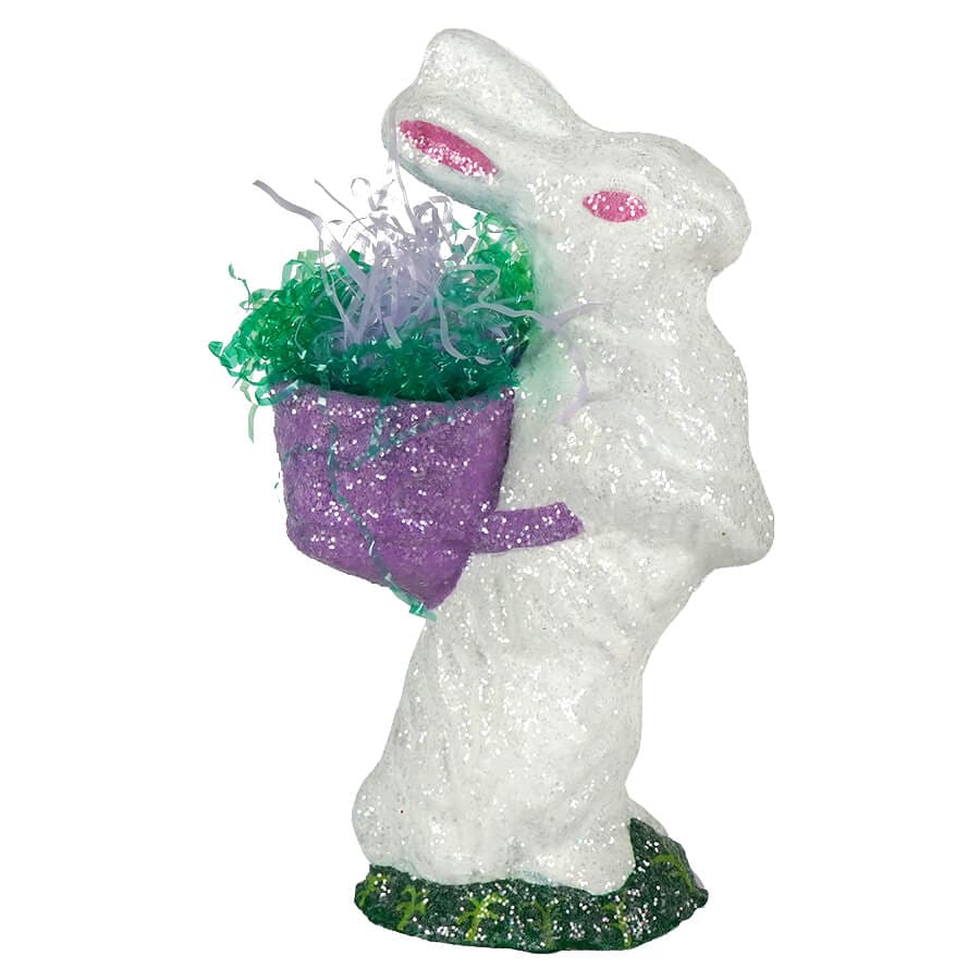 White Bunny With Green Base